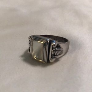 Silver Silpada Ring with Opal Center